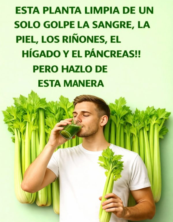 Jugo de apio para limpiar riñones, hígado y pulmones