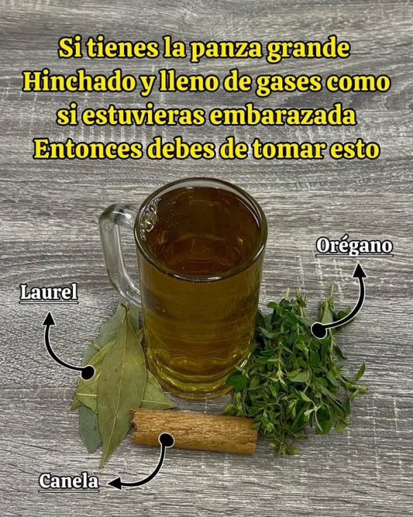 Infusión Natural para Desinflamar el Abdomen y Mejorar la Digestión: Canela, Laurel y Orégano