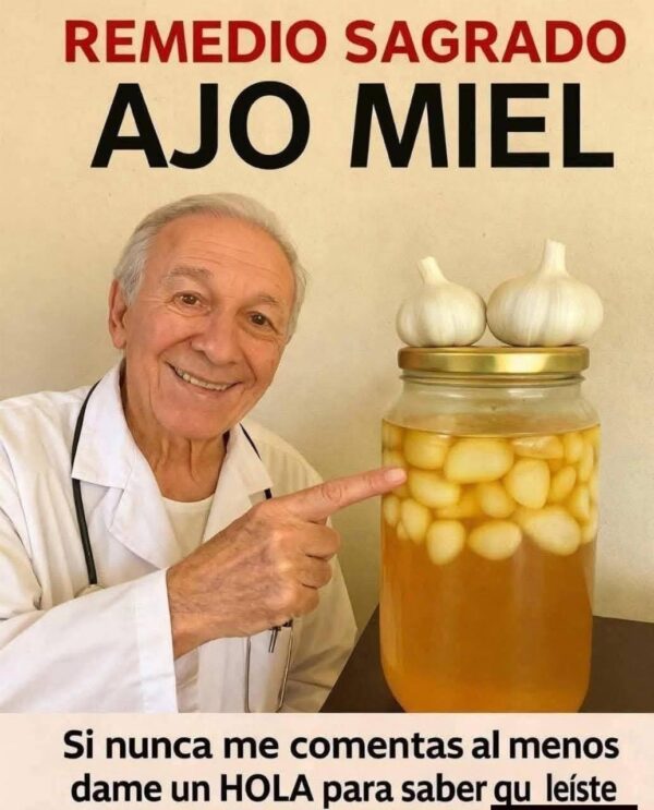 Mezcla vinagre ajo y miel