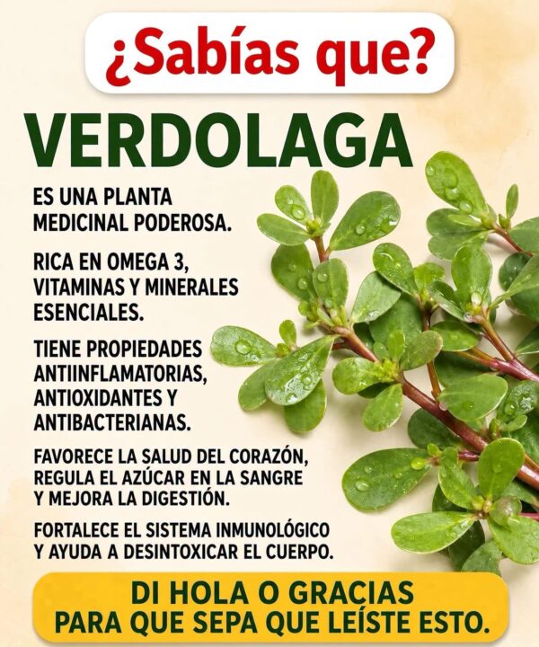 Verdolaga: La planta milagrosa con beneficios asombrosos para la salud