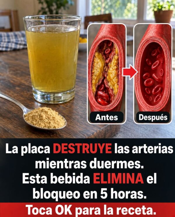 La placa obstruye las arterias mientras duermes. Bebe esto durante 5 horas