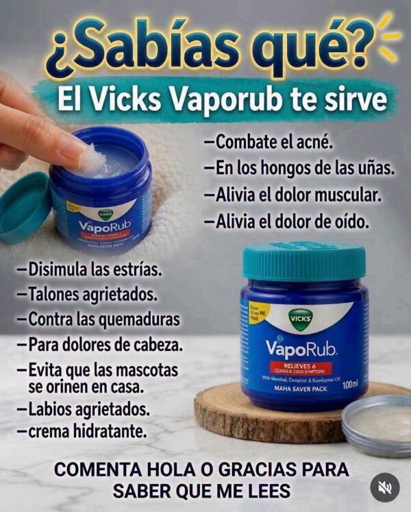 ‎El Vick VapoRub es más que un simple ungüento para el  resfriado