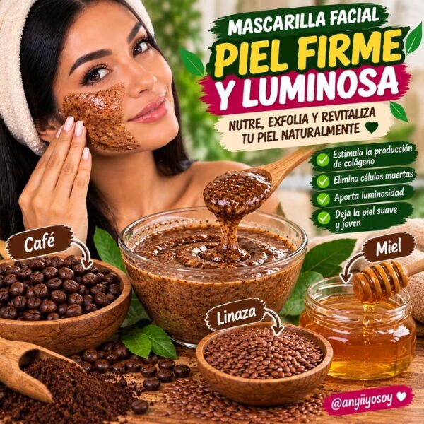 Máscarilla café con linasa