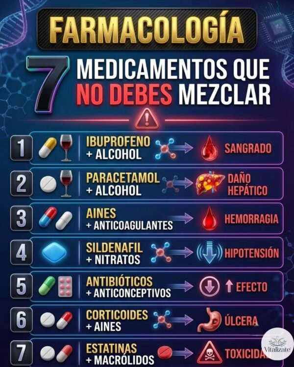 7 mezclas de medicamentos que merecen mucho respeto 💊⚠️