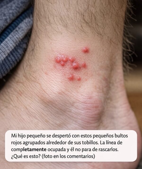 Mi hijo pequeño se despertó con unos bultitos rojos alrededor de los tobillos. La línea de atención a la enfermería está saturada y no para de rascarse. ¿Qué puede ser?