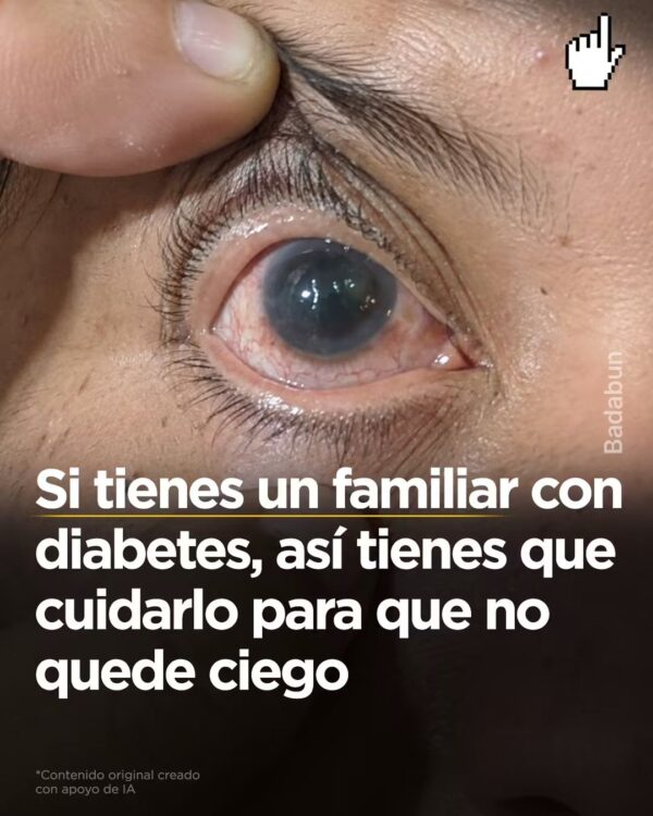 Si tienes un familiar con diabetes, aquí te explicamos cómo cuidarlo para prevenir la ceguera